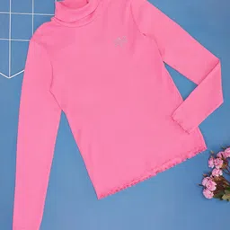 Pantaloons Junior Girls Floral Printed Turtle Neck Sweatshirt-image-25