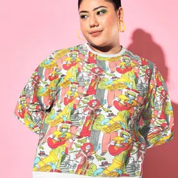 BEYOUND SIZE - THE DRY STATE Women Plus Size Printed Fleece Sweatshirt-image-23