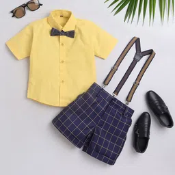 Jeetethnics Boys Shirt Collar Shirt & Shorts With Suspenders-49