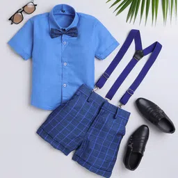 Jeetethnics Boys Shirt Collar Shirt & Shorts With Suspenders-32