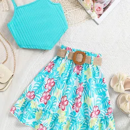 INCLUD Girls Printed Top with Skirt-picture-25
