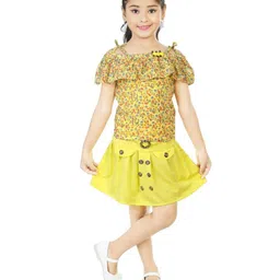 BAESD Girls Printed Top with Skirt-image-69
