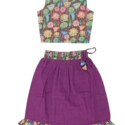 A Toddler Thing Girls Printed Top with Skirt-15