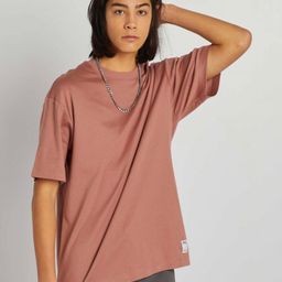 KIABI Boys V-Neck Drop-Shoulder Sleeves Pockets Boxy T-shirt-image-71