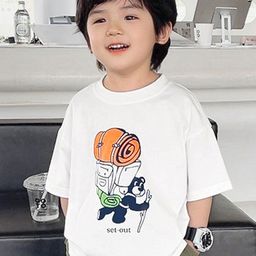 LULU & SKY Boys Printed Extended Sleeves Applique Boxy T-shirt-image-21