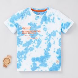 Ed-a-Mamma Boys Tie and Dye Printed Cotton T-shirt-image-84