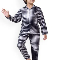 BAESD Boys Striped Shirt with Pyjamas Clothing Set-image-45