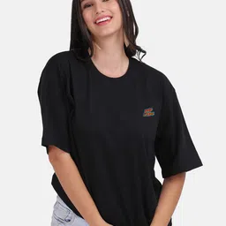 Mad Over Print Typography Printed Oversize Cotton T-shirt-image-11
