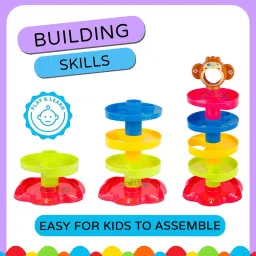 Drop and Roll Swirling Tower Ramp Development Educational Toys-12