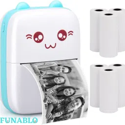 FUNABLO Pocket Mini Printer, Portable Printer with 6 Rolls Printing Paper Pocket printer-image-113