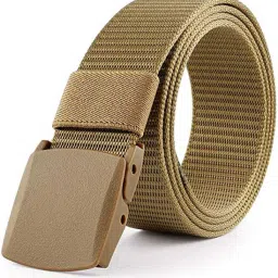 Men Casual Beige Nylon Belt-image-36