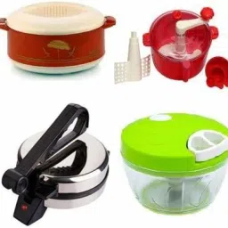 Combo Pack Of Dough Maker || Casserole & Handy Chopper Roti/Khakhra Maker-0