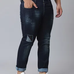 Instafab Plus Men Plus Size Jean Relaxed Fit Light Fade Stretchable Jeans image 2