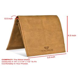 Walrus Men Textured PU Two Fold Wallet With SIM Card Holder image 4