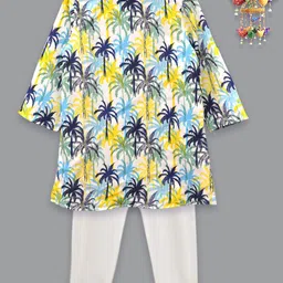 A.T.U.N. Boys Ethnic Motifs Printed Regular Kurta with Pyjamas image 3