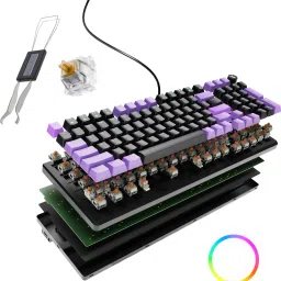 Kreo Hive Full Size Wired Gaming Mechanical Keyboard,Outemu Switches & RGB Backlight Wired USB Standard Gaming Keyboard Compatible with Desktop, Laptop, Mac , with gaming mode ,Hive Full Size Wired Gaming Mechanical Keyboard,Outemu Switches & RGB Backlight Wired USB Gaming Keyboard-12