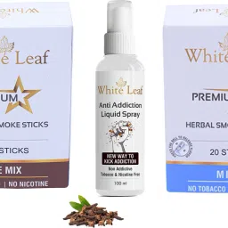 Ayurvedic Herbal Cigarettes Clove, Mint Flavoured With 100ml Anti Addiction Shot Smoking Cessations-image-48