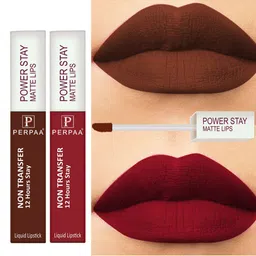 PERPAA Power Stay Set Of 3 Non-Transfer 12Hours Stay Liquid Matte Lipstick - 4 ml Each image 4