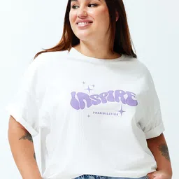 Trendyol Unisex Round Neck Short Sleeves Typographic Printed Regular Fit Cotton T-shirt-image-18