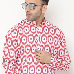 Hangup Men Printed Kurta with Pyjamas image 5