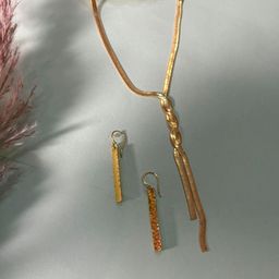 Niska Gold-Plated Necklace & Earrings Jewellery Set-image-62