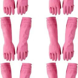 Long Sleeve Gloves For Dish Washing Cleaning Working Painting Gardening Pet Care Wet and Dry Glove Set-image-43