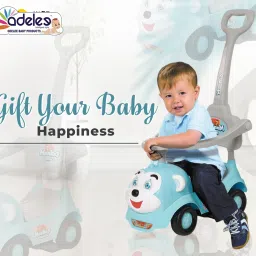 Monkey Baby Push Ride-on Car with Music, Toy Storage and Back Rest With Handle Rideons & Wagons Non Battery Operated Ride On-9