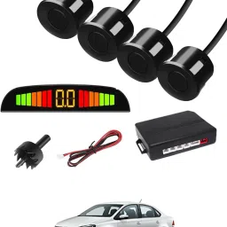 Black 4 Parking Reverse Safety Sensor For Vehicles-288 Universal Reverse Black Parking Sensor With Buzzer And LED Display-288 Parking Sensor-45
