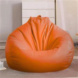 XL Faux Leather Bean Bag Filled with Beans | Ready To Use Teardrop Bean Bag With Bean Filling-image-48