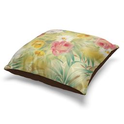 BIANCA Multicoloured Set of 2 Floral Square Cushion Covers image 2