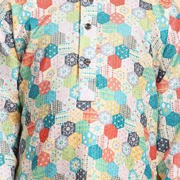 Pro-Ethic STYLE DEVELOPER Boys Ethnic Motifs Printed Regular Mirror Work Pure Cotton Kurta with Pyjamas image 2