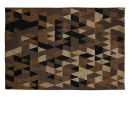 Saral Home Brown & Black Printed Cotton Rectangular Carpet image 2
