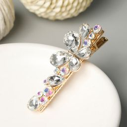 PRITA BY PRIYAASI Women Gold-Plated & White Stones-Embellished Butterfly Alligator Hair Clip-38