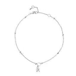 MINUTIAE Silver Plated Artificial Stones Anklet image 2