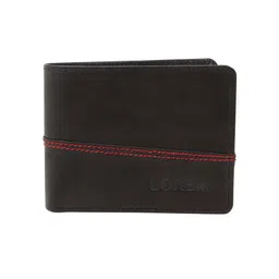 LOREM Men Brown Textured Two Fold Wallet image 2