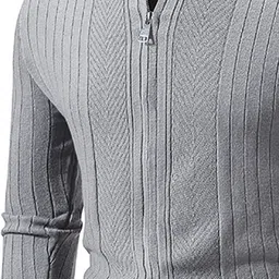 StyleCast x Revolte Men Mock Collar Self Design Casual Windcheater Bomber Jacket image 4