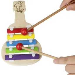 little mind Wooden Rattle Set with 5-Note Xylophone for Infants and Toddlers Rattle image 5