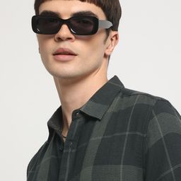 THE BEAR HOUSE Slim Fit Opaque Checked Cotton Casual Shirt-image-73