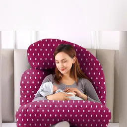 DADDY COOL Voilet Fibre Filled Faux Velvet Ultra Soft Maternity Pillow-image-47