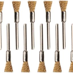 10pcs Mini Wire Brush Brushes Brass Wheel for Grinder 3mm Best Gold / Silver Cylinder Brush-image-80
