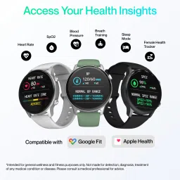 Ambrane Wise-roam 1.28" Full HD display,bluetooth calling and complete health tracking Smartwatch image 4