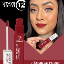 PERPAA Power Stay Non Transfer Lipstick-22 & Set of 3 Premium Bindis - Size 04,05,08 image 4