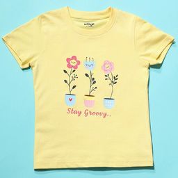 Hoop Girls Graphic Printed Cotton T-shirt-image-39