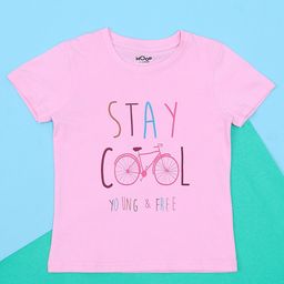 Hoop Girls Printed Short Sleeves Cotton T-shirt-image-29