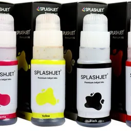 Splashjet GI73 Refill Ink for CN G570 / G670 Printer - (70gm x Bk/C/M/Y/R/GY) Black + Tri Color Combo Pack Ink Bottle-image-73