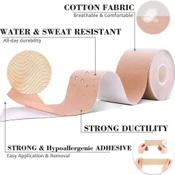 Women's Cotton Spandex Multipurpose Breast Lift Tape. Nursing Breast DN16 Nursing Breast Pad-image-70
