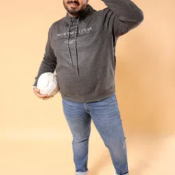 hardsoda by the indian garage co HARDSODA Plus Size Typography Printed Pullover Sweatshirt image 5