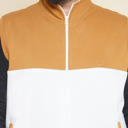 John Pride Plus Size Mock Collar Cotton Front-Open Sweatshirt image 4