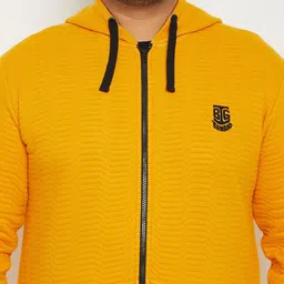 bigbanana Plus Size Self Design Hooded Antimicrobial Cotton Front-Open Sweatshirt image 2