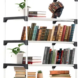 9 layer book shelf with tyres book self for home office and kids and study room Plastic Open Book Shelf-10